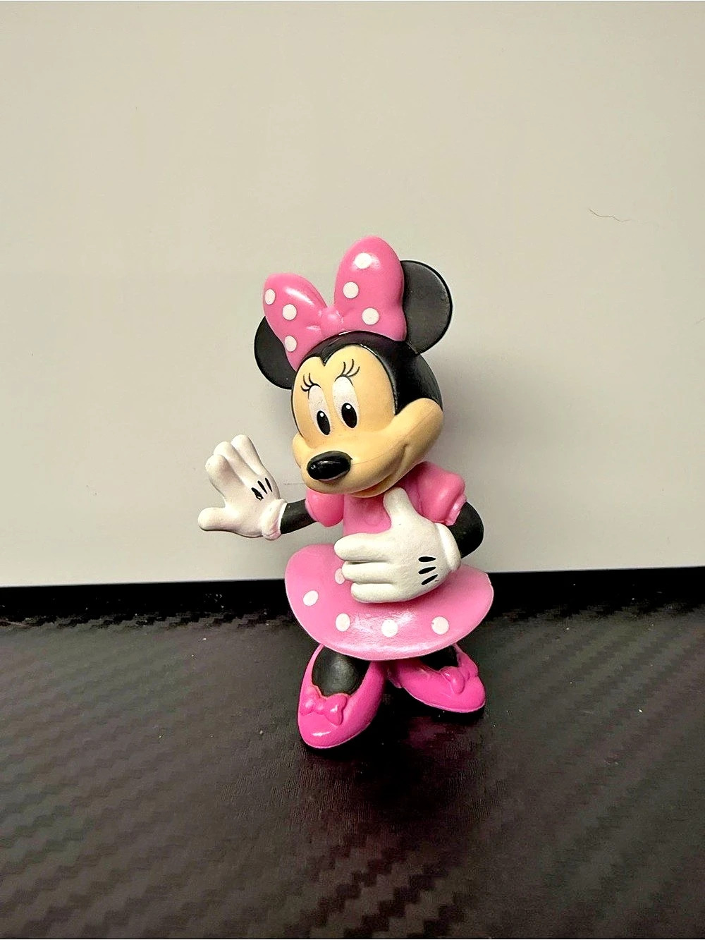 Disney Minnie Mouse Pink & Black Polka Dot Figure
